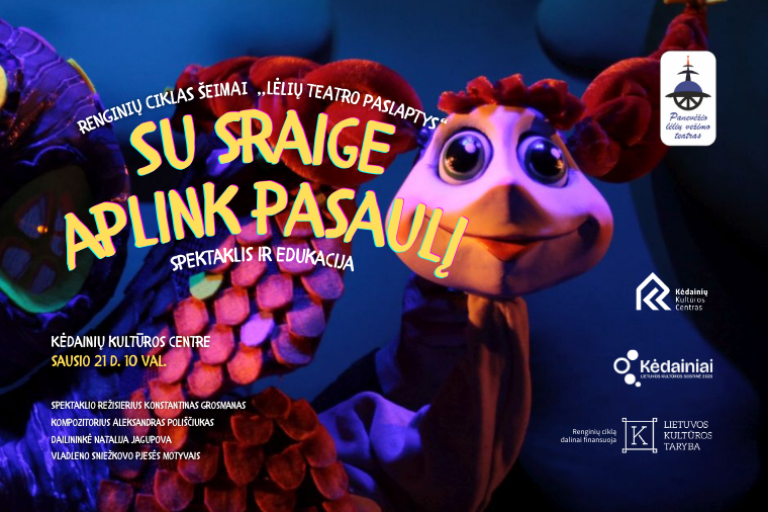 Spektaklis ir edukacija „Su sraige aplink pasaulį“